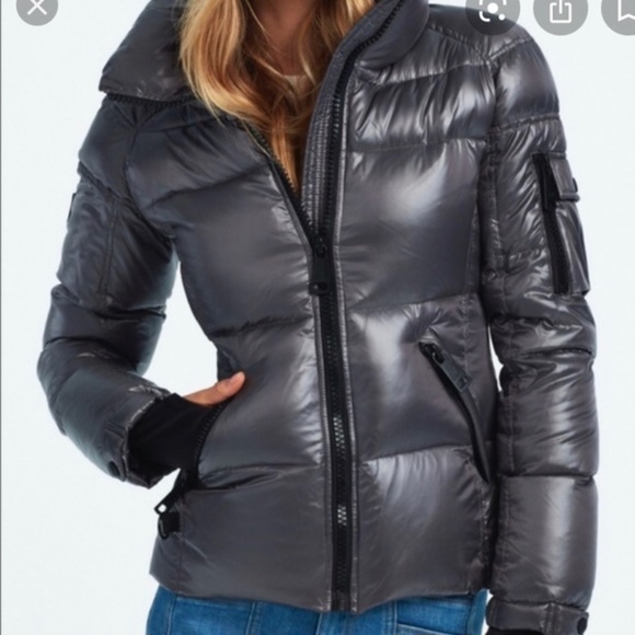 SAM Freestyle Down Puffer Jacket Anthracite Small Dark Grey Metallic Down